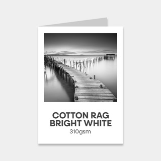 Pinnacle Cotton Rag Bright White Greetings Cards A5 (folds to A6) 310gsm (20)